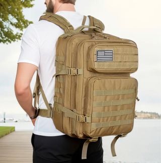 Mochila táctica 50L kaki - Ajustable