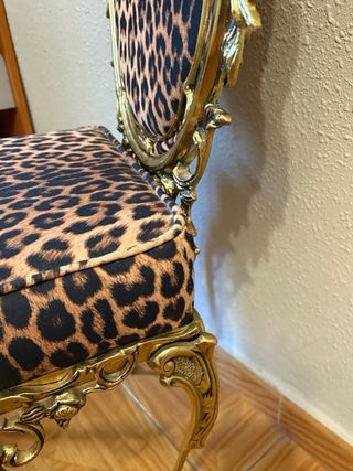 Silla barroca leopardo trono kitsch