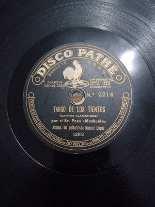 Disco pizarra Pathé  "Mochuelo"
