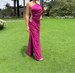 Vestido fiesta fucsia - Talla S