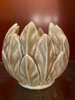 Maceta cerámica beige