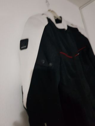Chaqueta moto deportiva blanco-negro