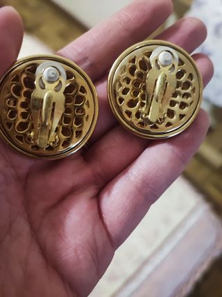 Pendientes Swarovski azules y dorados