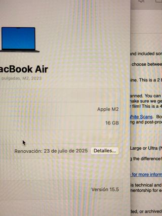 MacBook Air M2 16GB 512GB Azul Medianoche