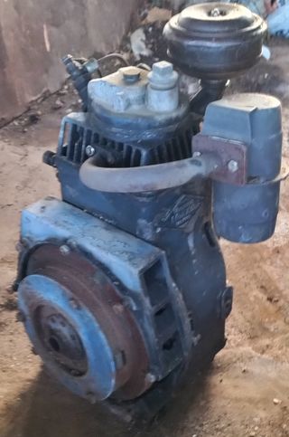 Motor diésel monocilíndrico usado