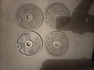 DISCOS 4 PESAS 2KG PATA BARRAS DECATHLON 