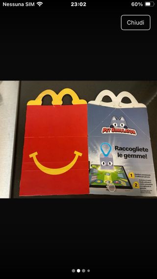 Scatola Happy Meal Pet Simulator Mc Donalds 2024