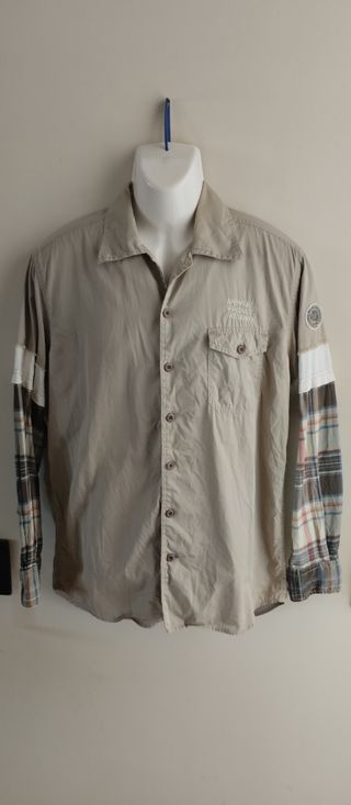 Camicia Napapijri Uomo Beige/Marrone