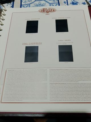 Hojas Olegario España 2001 y 2002