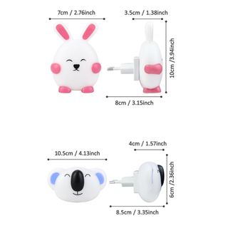 2 Luces LED infantiles: Conejo & Koala