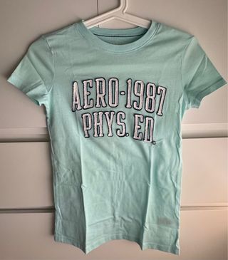 Camiseta Aeropostale Talla S - Verde Agua