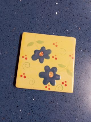 4 Posavasos Cerámica Flores