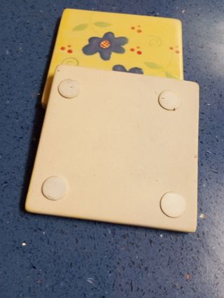 4 Posavasos Cerámica Flores