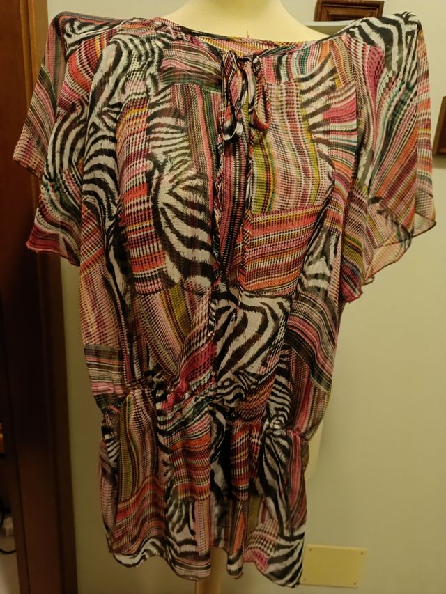 Blusa Trasparente Multicolor