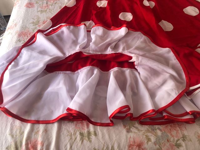 Falda roja lunares blanca Flamenco