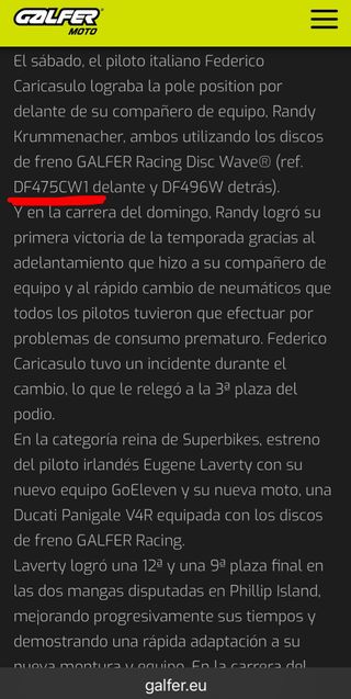 Discos freno Galfer World Superbike Yamah R1 15-25