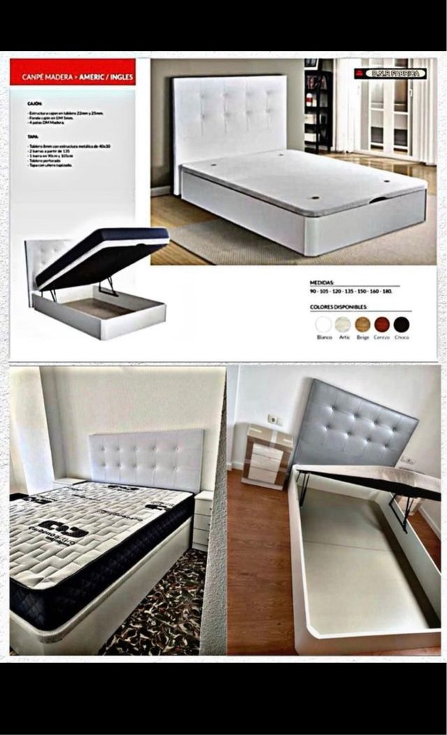 Canapé abatible con colchón