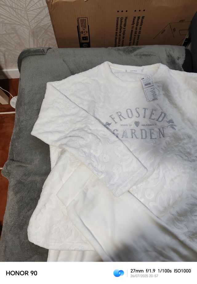 Pijama Frosted Garden blanco