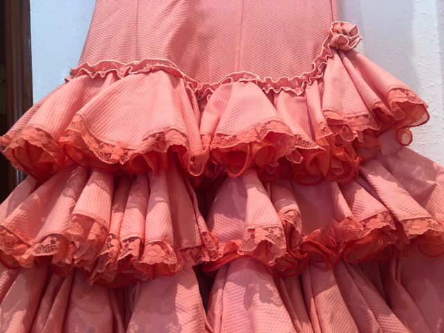Vestido Flamenca Rosa y Naranja