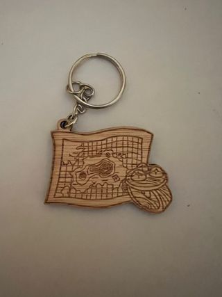 Llavero Mapa One Piece Madera