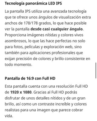 Monitor Philips 24" + cables hdmi y energia