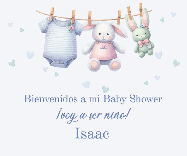 Photocall Baby Shower Niño 120x100cm