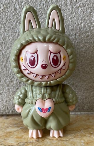 Portachiavi Labubu peluche verde
