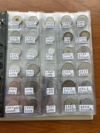 Album de monedas de España anteriores al euro