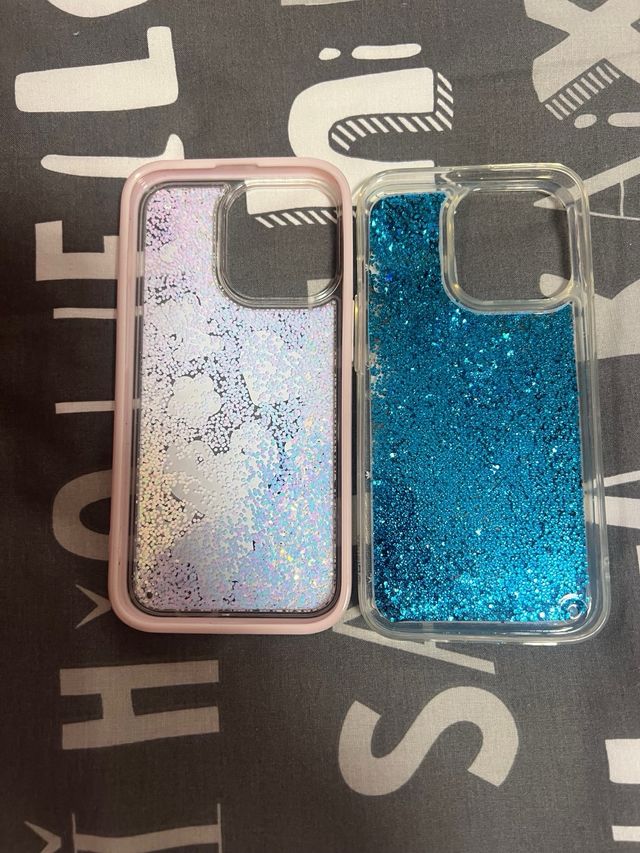 Fundas iPhone 13 Pro Stitch purpurina