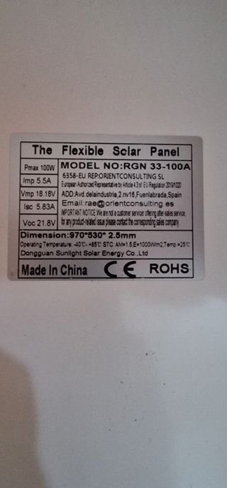4 Paneles Solares 100W