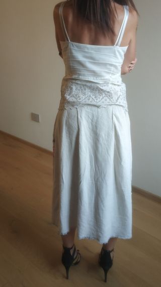 Gonna floreale crema o bianca