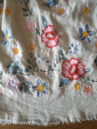 Gonna floreale crema o bianca