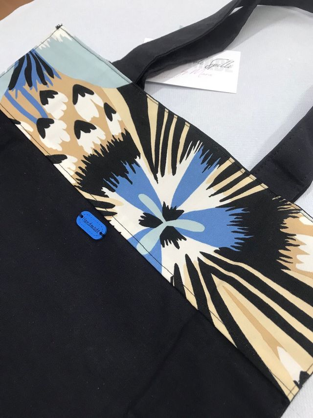 Borsa shopping nera Fantasie di Spilli