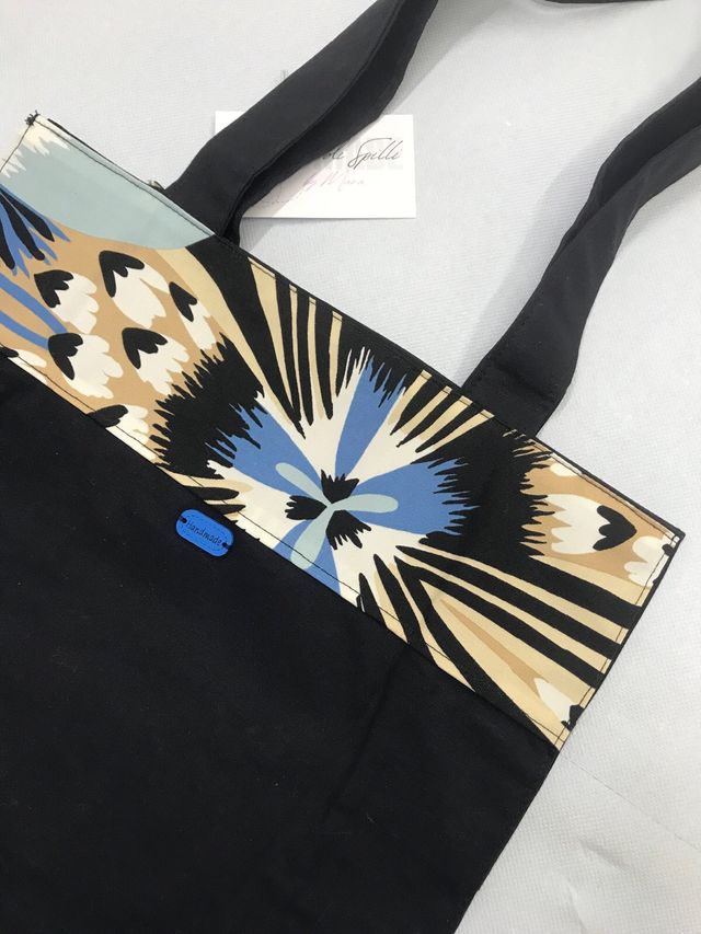 Borsa shopping nera Fantasie di Spilli