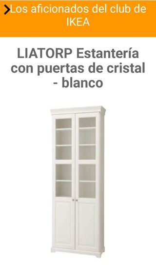LIATORP (IKEA) Estantería Cristal Blanco