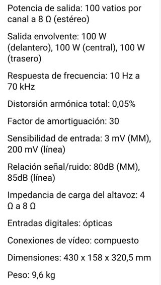 Technics amplificador 500w con  entrada tocadiscos