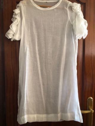 Vestido blanco playero transparente