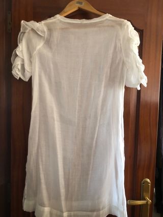 Vestido blanco playero transparente