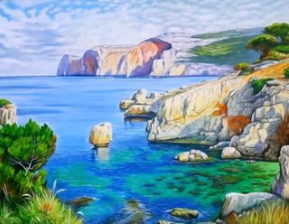 Óleo marinas paisaje