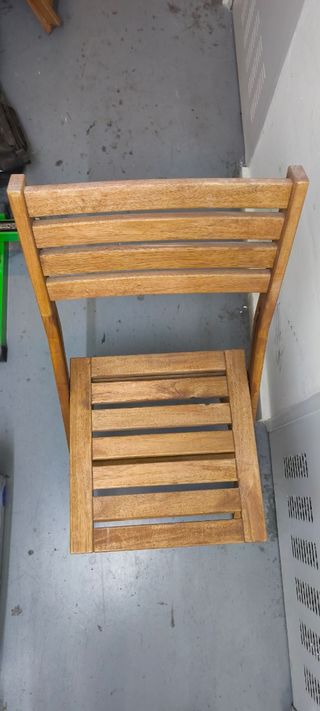 2 Sillas plegables madera