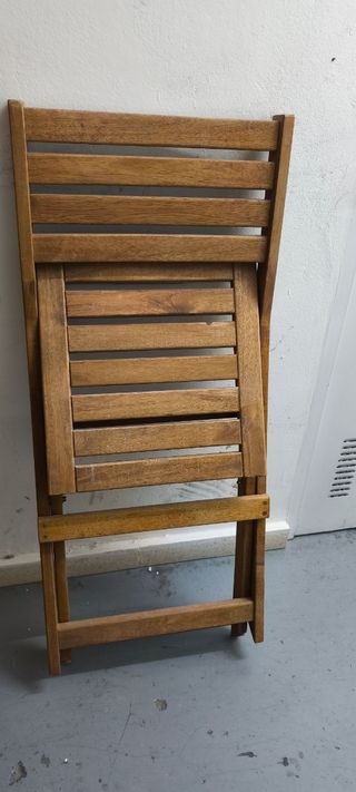 2 Sillas plegables madera