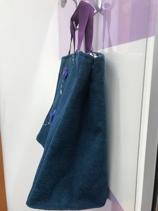 Borsa Fantasie di Spilli - Fiori in Petrolio