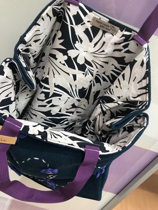 Borsa Fantasie di Spilli - Fiori in Petrolio