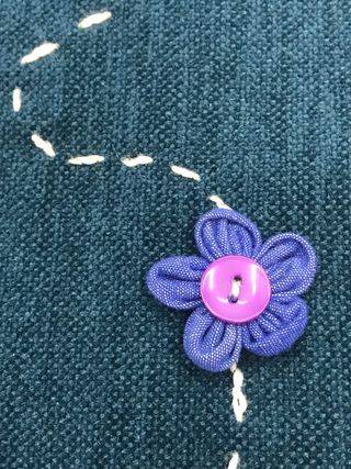 Borsa Fantasie di Spilli - Fiori in Petrolio