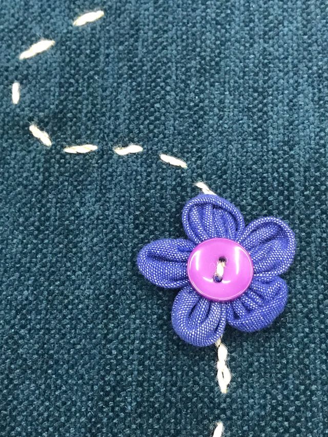 Borsa Fantasie di Spilli - Fiori in Petrolio