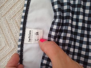 Bikini Lefties cuadros vichy. L - Blanco y Negro