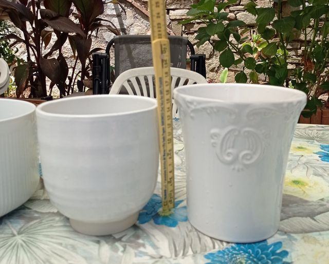 3 Portavasi Ceramica Bianchi