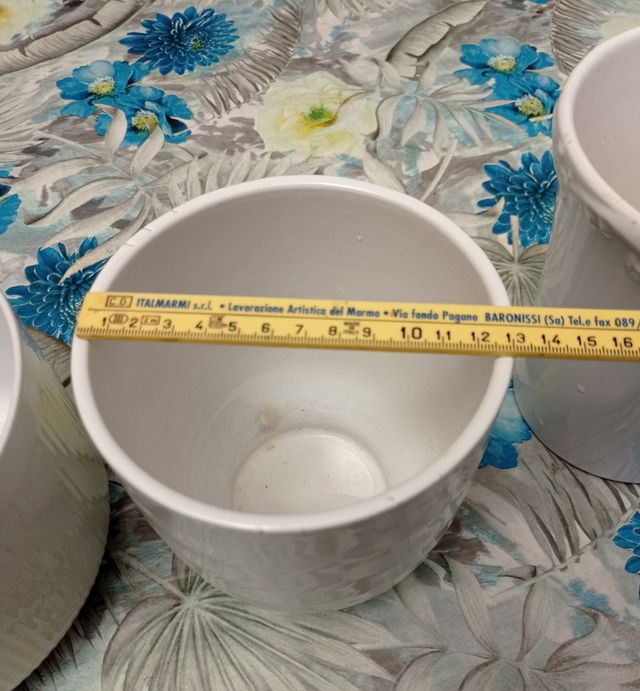 3 Portavasi Ceramica Bianchi