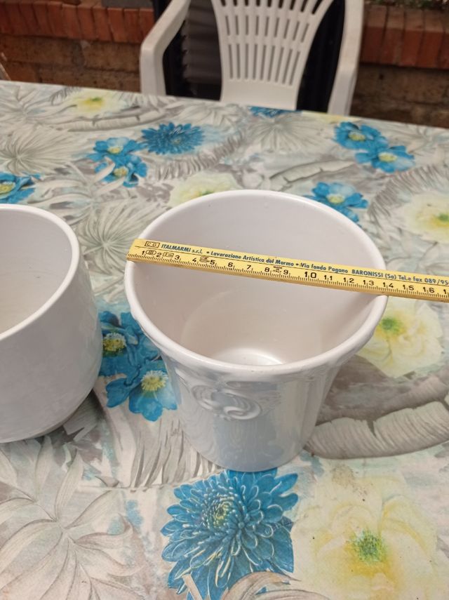 3 Portavasi Ceramica Bianchi