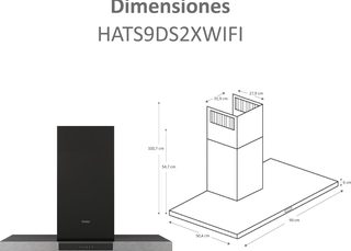 Haier I-Link HATS9DS2XWIFI- Campana extractora 90c